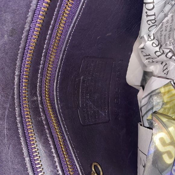 Vintage Coach Tribeca bag // eggplant purple // RARE - Picture 6 of 9